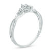 Thumbnail Image 1 of 1/15 CT. T.W. Diamond Marquise Frame Twist Shank Promise Ring in 10K White Gold