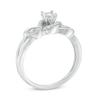 Thumbnail Image 1 of 1/8 CT. T.W. Diamond Woven Hearts Promise Ring in Sterling Silver