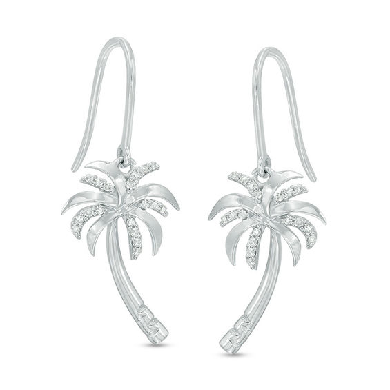 Palm Tree Diamond Earrings