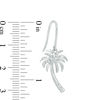 Thumbnail Image 1 of 1/8 CT. T.W. Diamond Palm Tree Drop Earrings in 10K White Gold