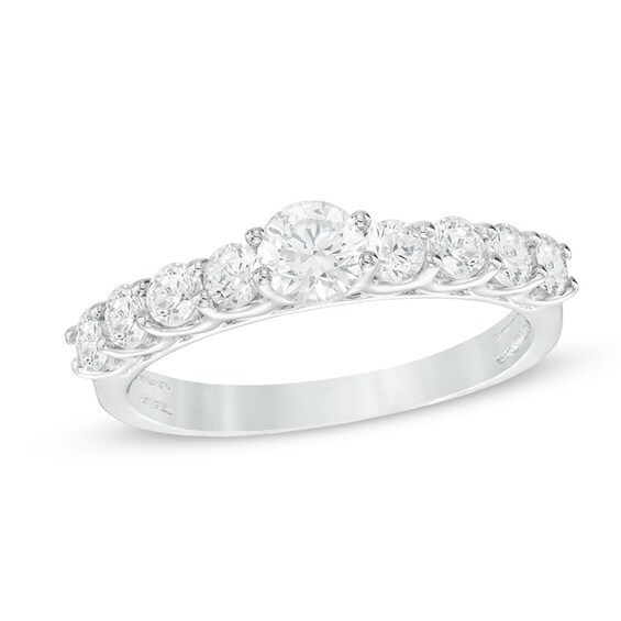 1 CT. T.w. Diamond Engagement Ring in 14K White Gold
