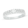 Thumbnail Image 1 of 3/4 CT. T.W. Diamond Double Row Engagement Band in 14K White Gold