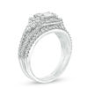 Thumbnail Image 1 of 1 CT. T.W. Composite Diamond Rectangular Frame with Tri-Sides Bridal Set in 14K White Gold