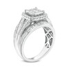 Thumbnail Image 1 of 1 CT. T.W. Princess-Cut Composite Diamond Frame Split Shank Ring in 10K White Gold