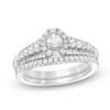 Thumbnail Image 1 of 3/4 CT. T.W. Diamond Frame Bridal Set in 10K White Gold