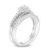 Thumbnail Image 2 of 3/4 CT. T.W. Diamond Frame Bridal Set in 10K White Gold