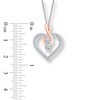 Thumbnail Image 1 of Ever Us® 1/4 CT. T.W. Two-Stone Diamond Heart with Infinity Pendant in 14K Two-Tone Gold - 19"