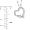 Thumbnail Image 2 of Ever Us® 1/2 CT. T.W. Two-Stone Diamond Tilted Heart Necklace in 14K White Gold - 19"