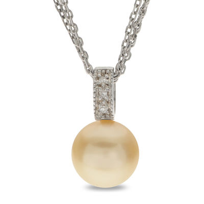 Details about   Australia Top quality REAL round WHITE 11-12MM SOUTH SEA PEARL Pendant 18K GOLD 