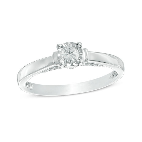 Cherished Promise Collection™ 1/4 CT. T.W. Diamond Collared Promise ...