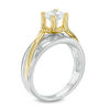 Thumbnail Image 2 of 3/4 CT. Diamond Solitaire Bypass Engagement Ring in 14K Two-Tone Gold
