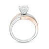 Thumbnail Image 4 of 1 CT. Diamond Solitaire Bypass Engagement Ring in 14K Two-Tone Gold