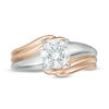 Thumbnail Image 5 of 1 CT. Diamond Solitaire Bypass Engagement Ring in 14K Two-Tone Gold
