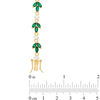 Thumbnail Image 1 of Lab-Created Green Quartz and White Sapphire Floral Bracelet in Sterling Silver and 18K Gold Plate - 7.25"