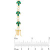 Thumbnail Image 2 of Lab-Created Green Quartz and White Sapphire Floral Bracelet in Sterling Silver and 18K Gold Plate - 7.25"