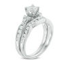 Thumbnail Image 1 of 1 CT. T.W. Diamond Tri-Sides Bridal Set in 10K White Gold