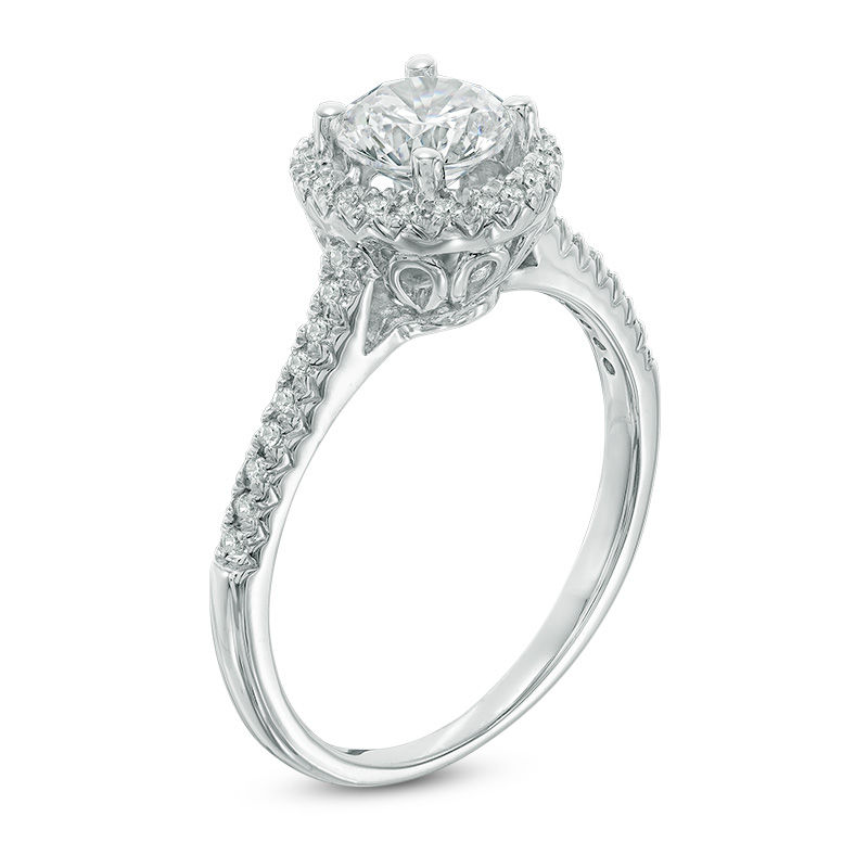 7/8 CT. T.W. Diamond Frame Engagement Ring in 10K White Gold