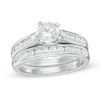Thumbnail Image 0 of 1-1/4 CT. T.W. Diamond Channel Bridal Set in 10K White Gold