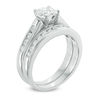 Thumbnail Image 2 of 1-1/4 CT. T.W. Diamond Channel Bridal Set in 10K White Gold