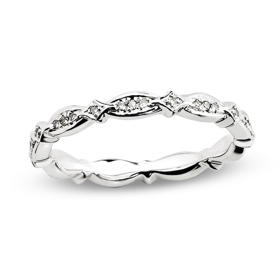 Stackable Expressions⢠1/8 CT. T.w. Diamond Eternity Style Band in Sterling Silver