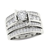 Thumbnail Image 1 of 1-1/4 CT. T.W. Diamond Multi-Row Bridal Set in 14K White Gold