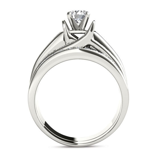 1-1/4 CT. T.w. Diamond Multi-Row Bridal Set in 14K Gold