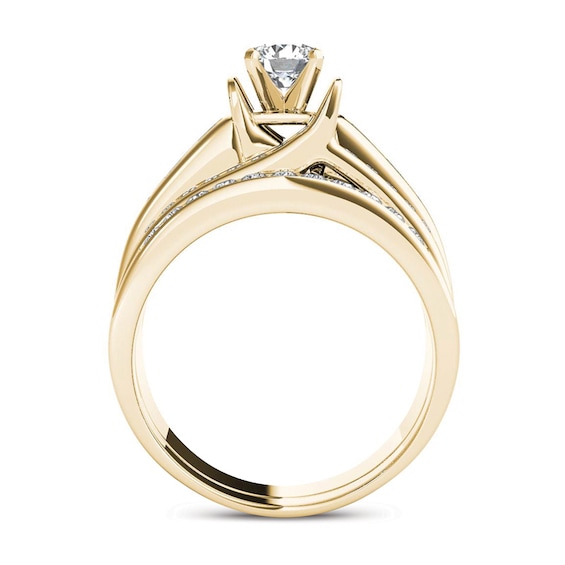 1-1/4 CT. T.w. Diamond Multi-Row Bridal Set in 14K Gold