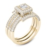 Thumbnail Image 2 of 1-3/8 CT. T.W. Princess-Cut Diamond Frame Three Piece Bridal Set in 14K Gold