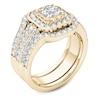 Thumbnail Image 2 of 1-3/4 CT. T.W. Quad Princess-Cut Diamond Frame Three Piece Bridal Set in 14K Gold