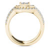Thumbnail Image 3 of 1-3/4 CT. T.W. Quad Princess-Cut Diamond Frame Three Piece Bridal Set in 14K Gold