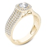 Thumbnail Image 1 of 1 CT. T.W. Diamond Frame Multi-Row Engagement Ring in 14K Gold