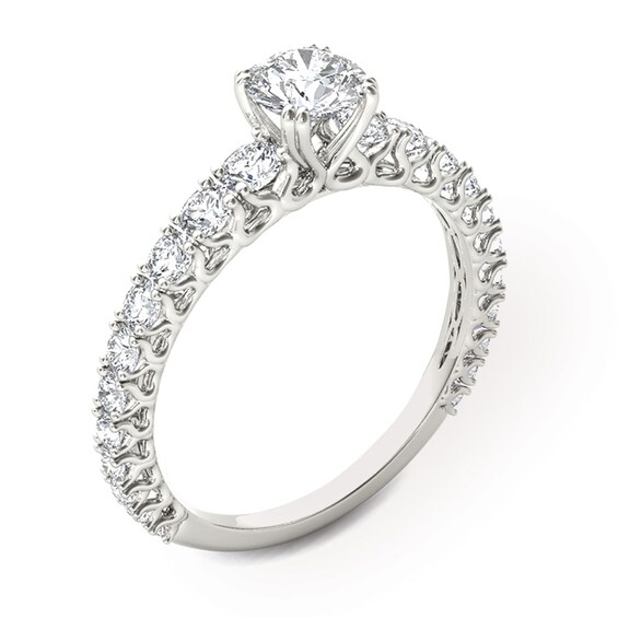 1 CT. T.w. Diamond Engagement Ring in 14K White Gold