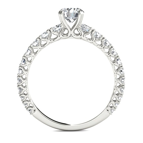 1 CT. T.w. Diamond Engagement Ring in 14K White Gold
