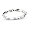 Thumbnail Image 0 of Stackable Expressions™ Enhanced Black and White Diamond Accent Twist Band in Sterling Silver