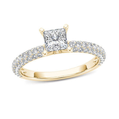 Details about   14k Yellow Gold 1 CT Princess Cushion Engagement Ring 3.6 Grams Sizes 5 to 9