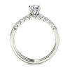 Thumbnail Image 2 of 1 CT. T.W. Diamond Scallop Shank Bridal Set in 14K White Gold