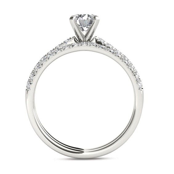 1 CT. T.w. Diamond Bridal Set in 14K White Gold