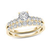 Thumbnail Image 1 of 1 CT. T.W. Diamond Scallop Shank Bridal Set in 14K Gold