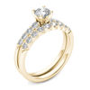 Thumbnail Image 1 of 1 CT. T.W. Diamond Scallop Shank Bridal Set in 14K Gold