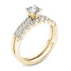 Thumbnail Image 2 of 1 CT. T.W. Diamond Scallop Shank Bridal Set in 14K Gold