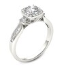 Thumbnail Image 1 of 7/8 CT. T.W. Diamond Cushion Frame Engagement Ring in 14K White Gold