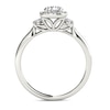 Thumbnail Image 2 of 7/8 CT. T.W. Diamond Cushion Frame Engagement Ring in 14K White Gold
