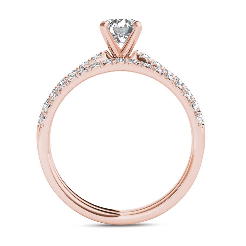 1 CT. T.W. Diamond Bridal Set in 14K Rose Gold