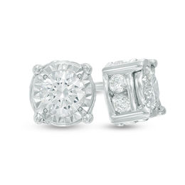 Diamond Studs Earrings Zales T W Diamond Stud Earrings In 10k White Gold
