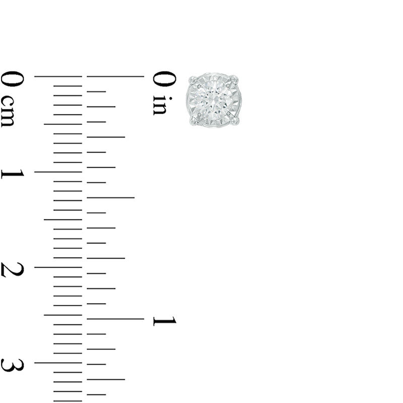 Main Image 2 of 1 CT. T.W. Diamond Stud Earrings in 10K White Gold
