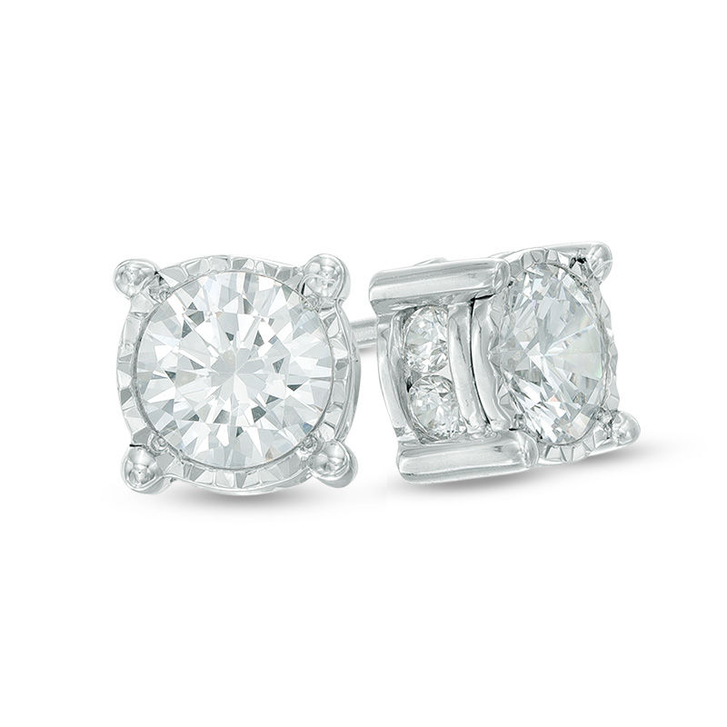 Main Image 1 of 1-1/2 CT. T.W. Diamond Stud Earrings in 10K White Gold
