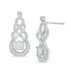 Thumbnail Image 1 of 1/2 CT. T.W. Diamond Double Infinity Drop Earrings in 10K White Gold