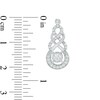 Thumbnail Image 2 of 1/2 CT. T.W. Diamond Double Infinity Drop Earrings in 10K White Gold