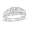 Thumbnail Image 0 of 1 CT. T.W. Diamond Three Row Engagement Band in 14K White Gold