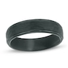 Thumbnail Image 1 of Triton 6.0mm Comfort Fit Hammered Black Tungsten Wedding Band